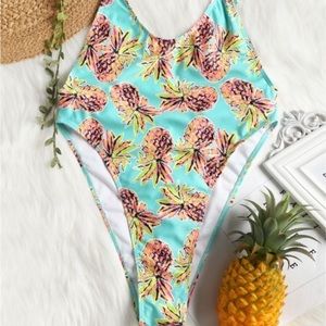 NWOT Zaful Pineapple One Piece Bikini/ MED